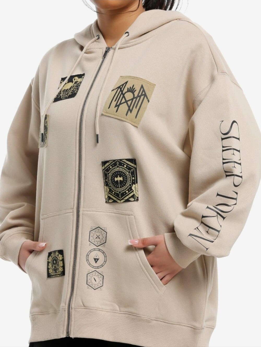 Sleep Token Even In Arcadia Crest Patches Hoodie Sweatshirt Zip Up NWT Unisex